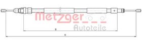 Трос ручного тормоза Metzger 10.4708