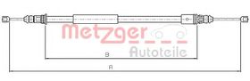 Трос ручного тормоза Metzger 10.4713