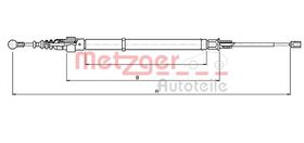 Трос ручного гальма Metzger 10.7139