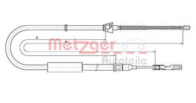 Трос ручного гальма Metzger 10.7515