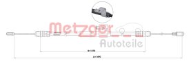 Трос ручного тормоза Metzger 1fo001