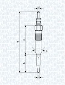 Свеча накала Magneti Marelli 062900038304