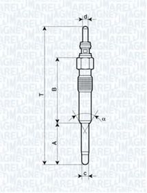 Свеча накала Magneti Marelli 062900006304