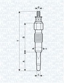 Свічка розжарювання Magneti Marelli 062900040304