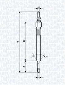 Свічка розжарювання Magneti Marelli 062900057304