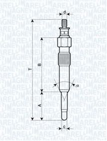 Свеча накала Magneti Marelli 062503901304