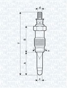 Свічка розжарювання Magneti Marelli 062587001304