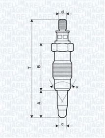 Свічка розжарювання Magneti Marelli 062900008304