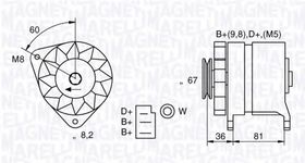 Генератор Magneti Marelli 054022384010