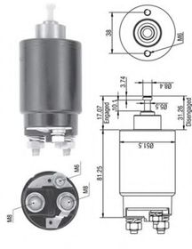 Тяговое реле стартера Magneti Marelli 940113050264