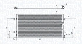 Радиатор кондиционера Magneti Marelli 350203106100