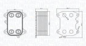 Масляный радиатор двигателя Magneti Marelli 350300003300