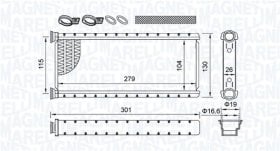 Радиатор печки Magneti Marelli 350218514000