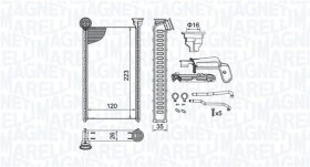 Радіатор пічки Magneti Marelli 350218505000