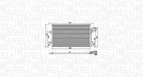 Радиатор кондиционера Magneti Marelli 350203934000