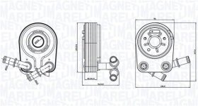 Оливний радіатор двигуна Magneti Marelli 350300000100
