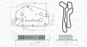 Оливний радіатор двигуна Magneti Marelli 350300004500