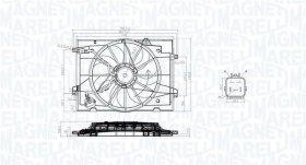 Вентилятор системы охлаждения двигателя Magneti Marelli 069422784010