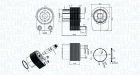 Масляный радиатор двигателя Magneti Marelli 350300006400