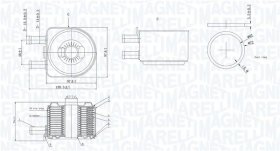 Масляный радиатор двигателя Magneti Marelli 350300005800