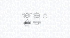 Масляный радиатор двигателя Magneti Marelli 350300001900