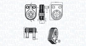 Масляный радиатор двигателя Magneti Marelli 350300005500