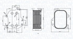Масляный радиатор двигателя Magneti Marelli 350300005700