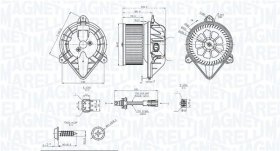 Вентилятор салона Magneti Marelli 069412753010