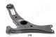 BS-214L Japanparts Важіль підвіски на Toyota Celica