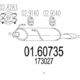 01.60735 MTS Глушник вихлопних газів кінцевий для Peugeot 206