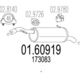01.60919 MTS Глушитель выхлопных газов конечный на Peugeot 207