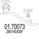 01.70073 MTS Приймальна труба на Mazda 3