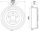 8DT 355 302-571 Behr Hella Гальмівний барабан на Jeep Cherokee