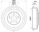 8dt355303101 Behr Hella Тормозной барабан для Chrysler PT Cruiser