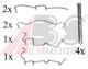 1650Q A.B.S. Комплектующие дисковых тормозных колодок на Daihatsu Cuore