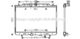 DN2291 AVA Quality Cooling Радиатор охлаждения двигателя для Nissan X-Trail