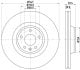 8DD355128311 Hella Pagid Тормозной диск для Audi A6