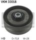 VKM 33018 SKF Натяжной ролик поликлинового ремня