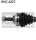 VKJC 4227 SKF Піввісь для Peugeot 206