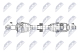 npwdw059 NTY Полуось для Chevrolet Aveo