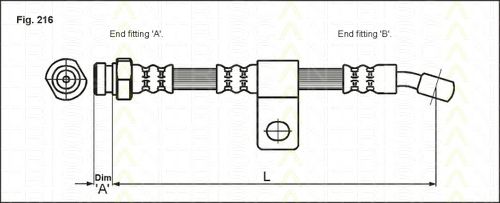 8150 43105 Triscan Гальмівний шланг для Hyundai Atos