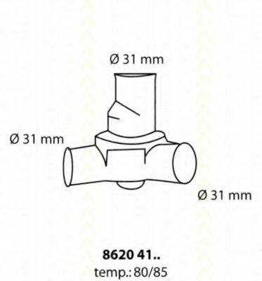Термостат Triscan 8620 4180 для Lancia Prisma