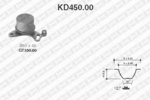 KD450.00 SNR Комплект ремня ГРМ