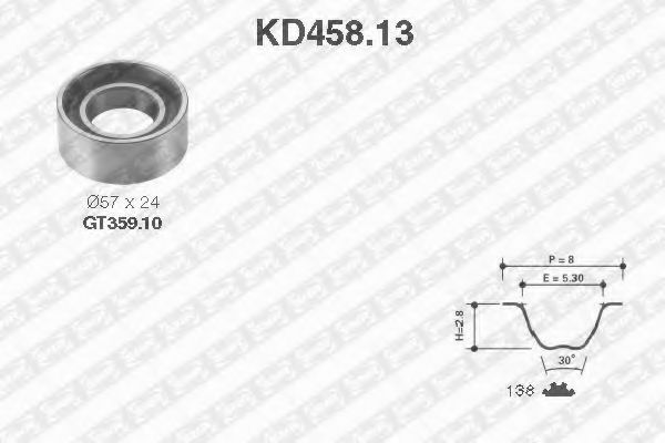 KD458.13 SNR Комплект ремня ГРМ