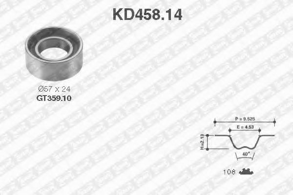 KD458.14 SNR Комплект ременя ГРМ