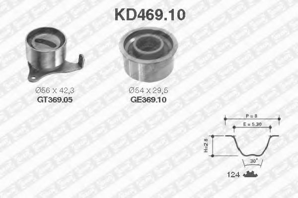 KD469.10 SNR Комплект ременя ГРМ