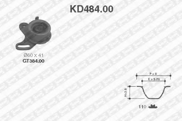 KD484.00 SNR Комплект ремня ГРМ