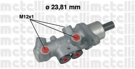 05-0536 Metelli Главный тормозной цилиндр