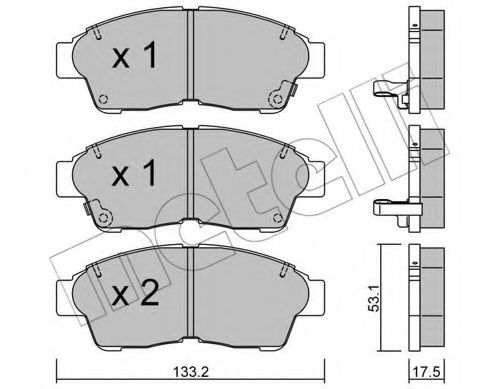 22-0149-0 Metelli Гальмівні колодки