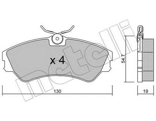 22-0162-0 Metelli Тормозные колодки для Volkswagen Transporter